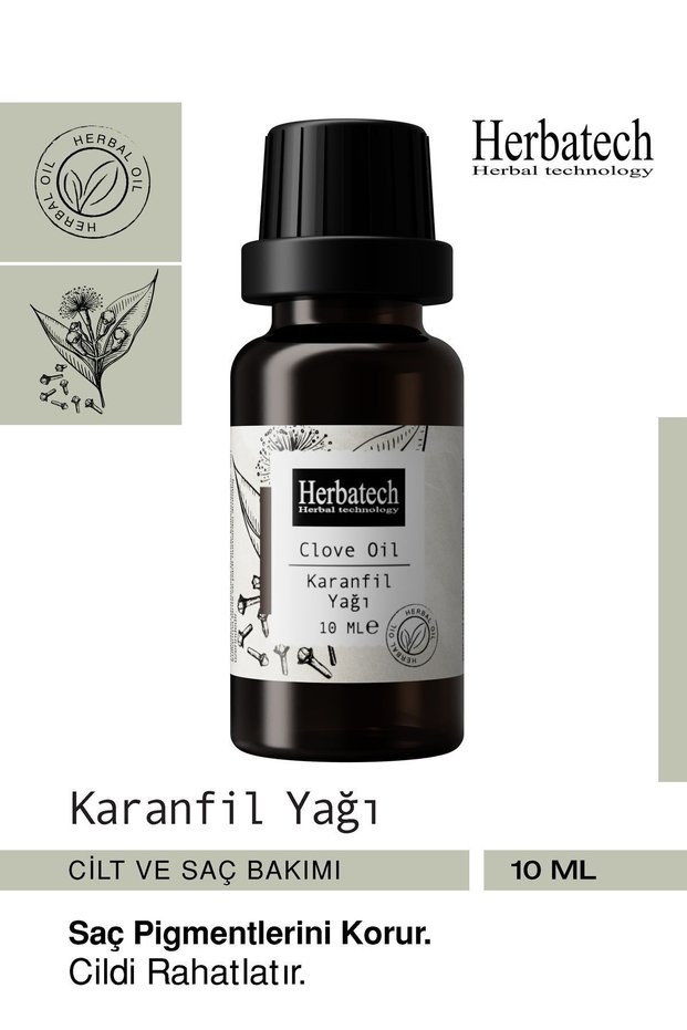 Natural Clove Oil - Hair Root Stimulating and Oral Care Supporting Essential Oil 10 ml