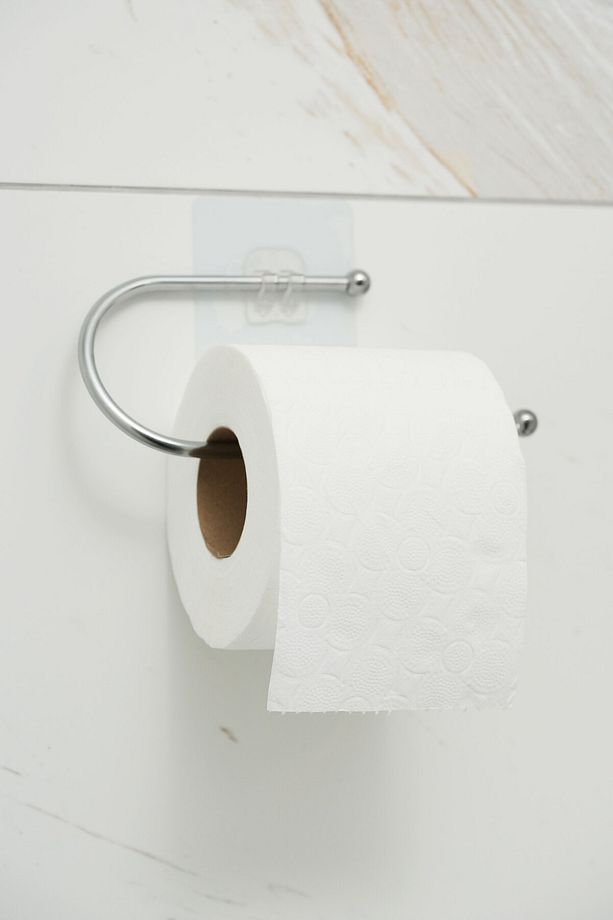 Yapışkanlı Paslanmaz Krom Tuvalet Kağıtlığı ve Askı Aparatı - 2