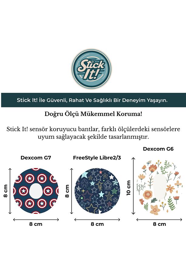 Dexcom G6 Sensör Koruyucu Bant Mickey Mouse Serisi 10'lu Paket - 5