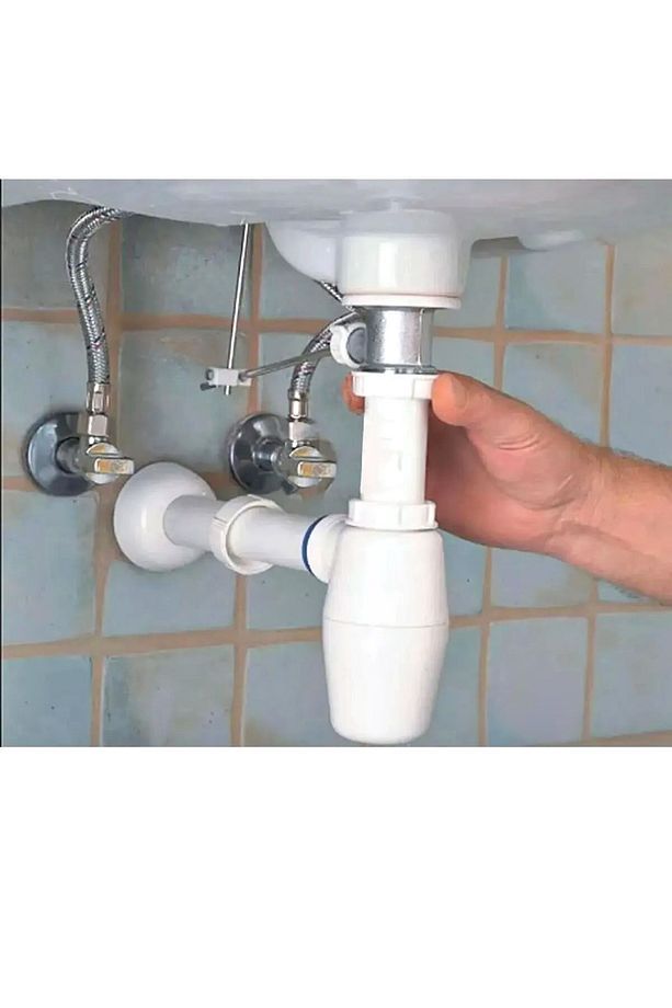 Taslı lavabo sifonu - 2