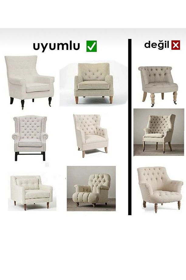 Berjer Örtüsü Berjer Kılıfı Tekli Koltuk Örtüsü Sofa Cover - 7