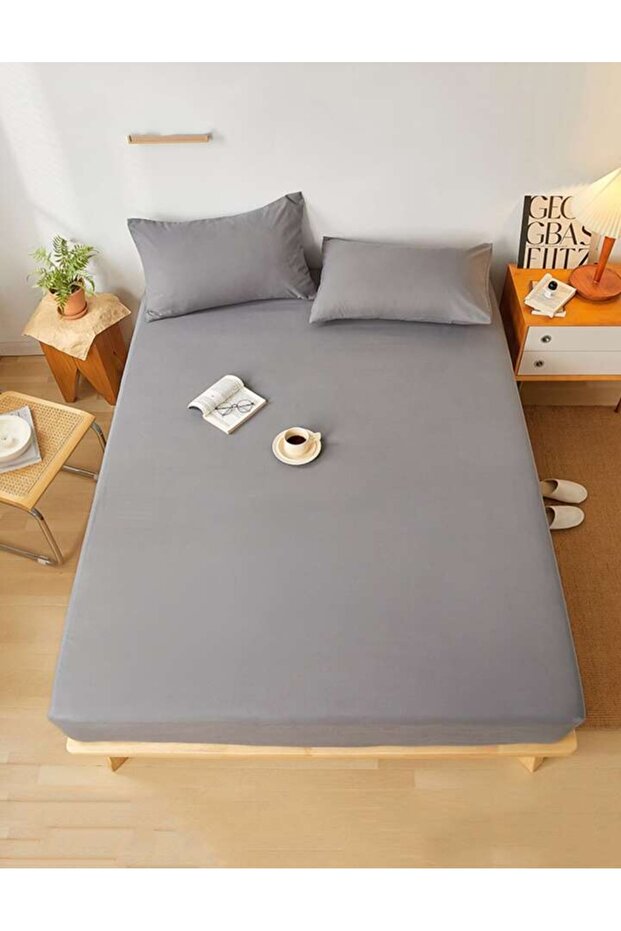 طقم ملاءات مطاطية من القطن Ranforce مع غطاء وسادة - 3