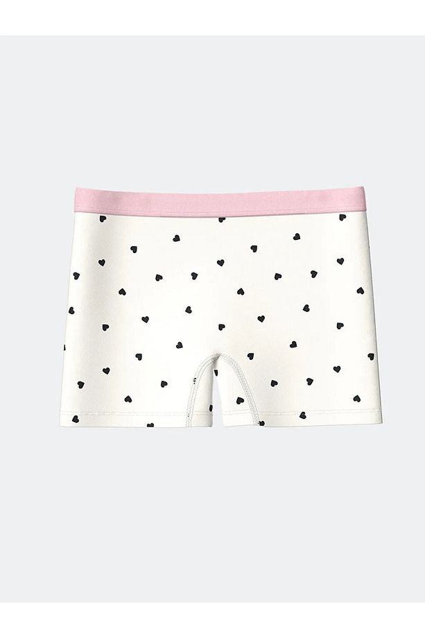 LCW Kids Ekru Baskılı Kız Çocuk Boxer 3'lü - 3