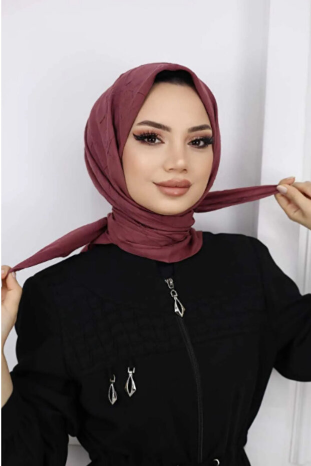 Women's Hijab Practical Bamboo Cashmere Scarf Dusty Rose