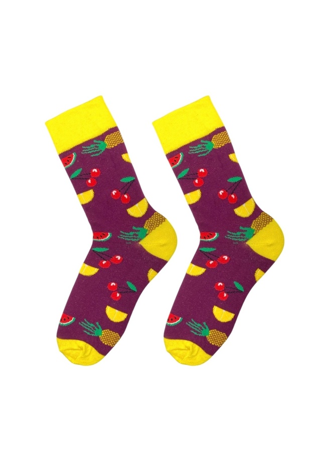 جوارب للجنسين منقوشة بالفواكه - 1