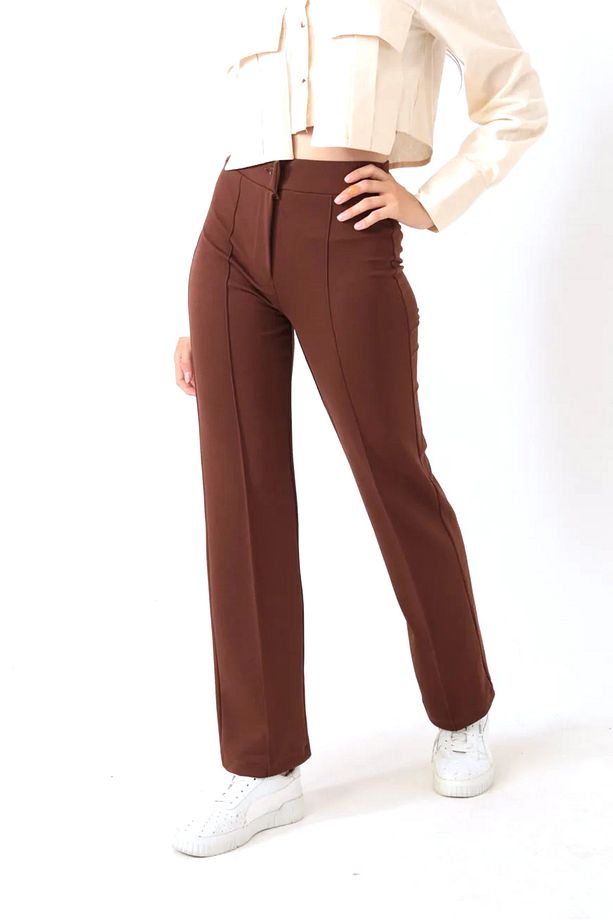 Gi&di’s Collection Gd0031 Krep Kumaş Düğmeli Pantolon - 2