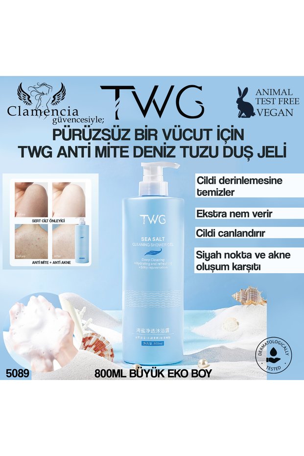 Anti Mite Sea Salt Shower Gel 800ml