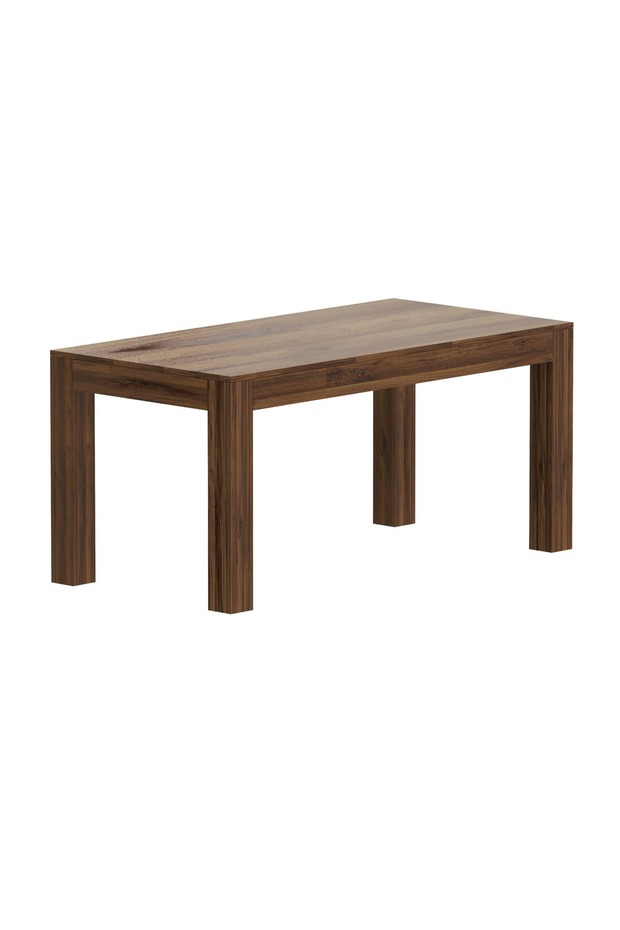 6-Seater Wooden Dining Table for Kitchen, 160cm, Dark Hunton Oak Finish