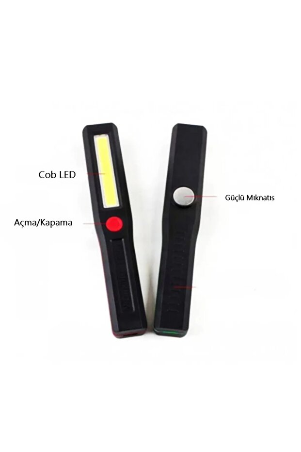 3 Modlu Tamirci Feneri Süper Parlak Cob Led Fener Arkası Mıknatıslı Pilli - 1