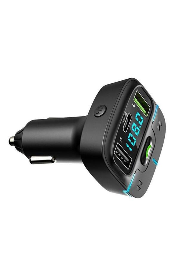PDAteknoloj F9 Araç Fm Transmitter 5.3 Bluetooth Araç Kiti Usb Type-C Hızlı Şarj Çıkışlı Çakmaklık G - 3