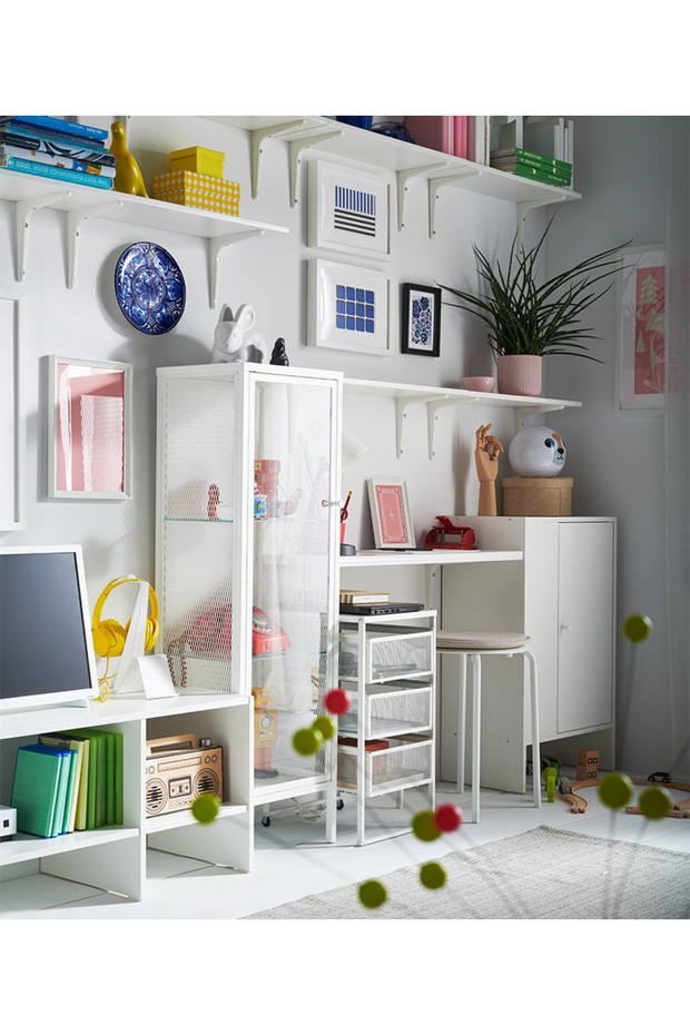 büfe, beyaz, 78x92 cm - 6