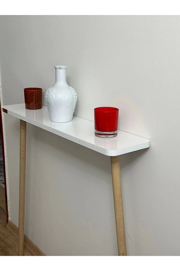 Dresuar Ahşap Ayaklı 120 cm Petek Üstü Raf - 4
