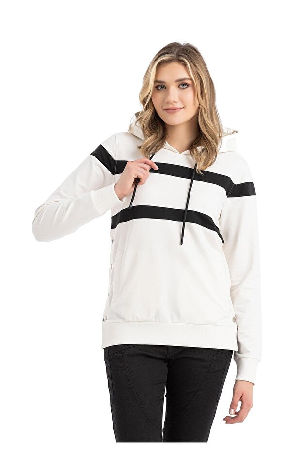 Wl364 Striped Legend Luxe Women Sweatshirt