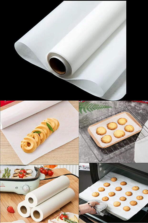 16 Pieces of Pre-Cut Baking Paper Greaseproof Paper Fireproof Paper Width 30 cm 16 Sheets