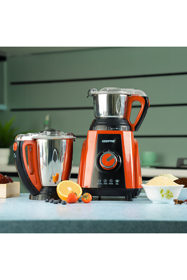 3-in-1 Mixer Grinder, 3 Speed With Pulse, 1.5L Blending Jar & Grinder Jar, 0.5L Chutney Jar