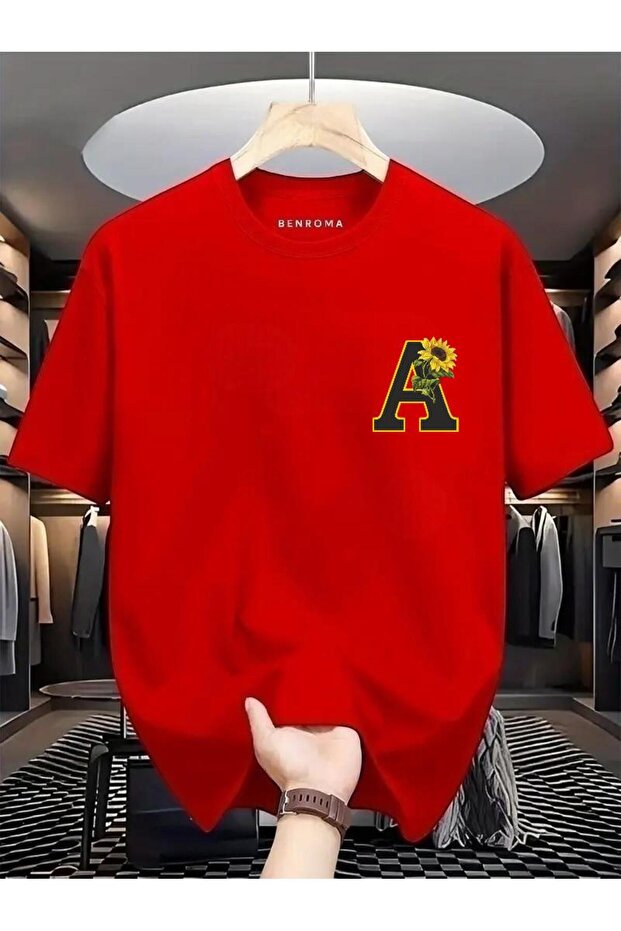 تي شيرت مطبوع عليه زهور - 1