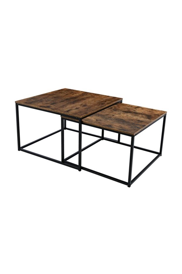 Melamine Rectangular Coffee Table Set - 2
