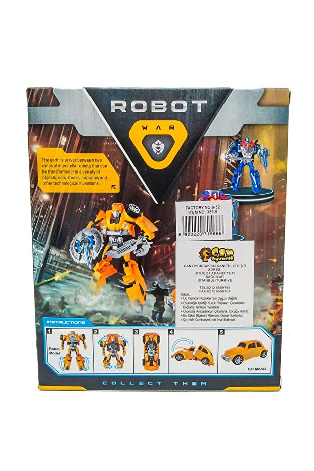 Kutulu Sarı Renkli Robot - Mavi Su Dünyası - 2