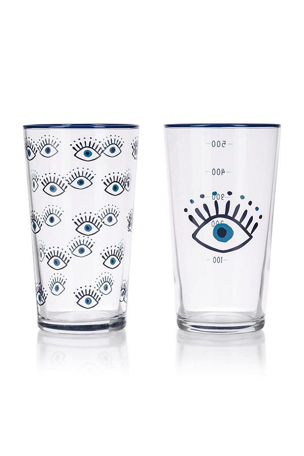 LCW HOME Göz Baskılı Cam Bardak 2'li 570 Ml - 6