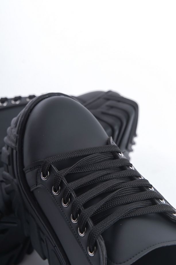 Lara Fermuarlı Platform Yüksek Taban Spor Ayakkabı Kadın Siyah Sneaker - 3