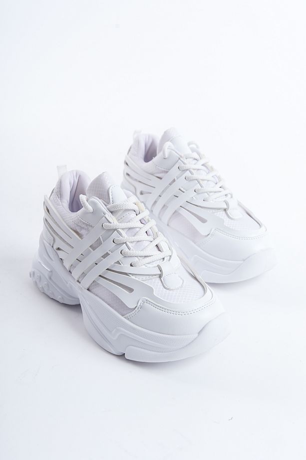 Anita Yüksek Tabanlı Beyaz Kadın Sneaker-Spor Ayakkabı - 2