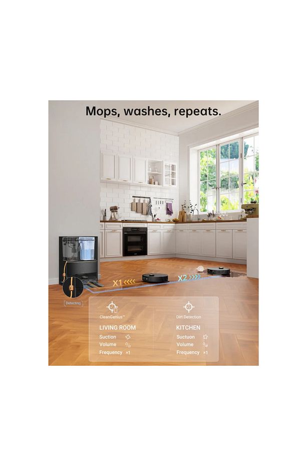 Güçlü Vormax Emiş Sistemi Ultra Mop Robot Süpürge Siyah - 6