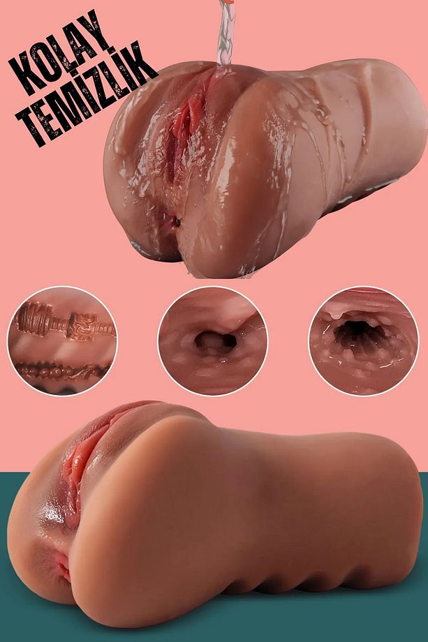 Ultra Gerçekçi Premium Doku Realistik Manken Anal Vajina Çift Giriş Vajina Silikon Bebek - 2