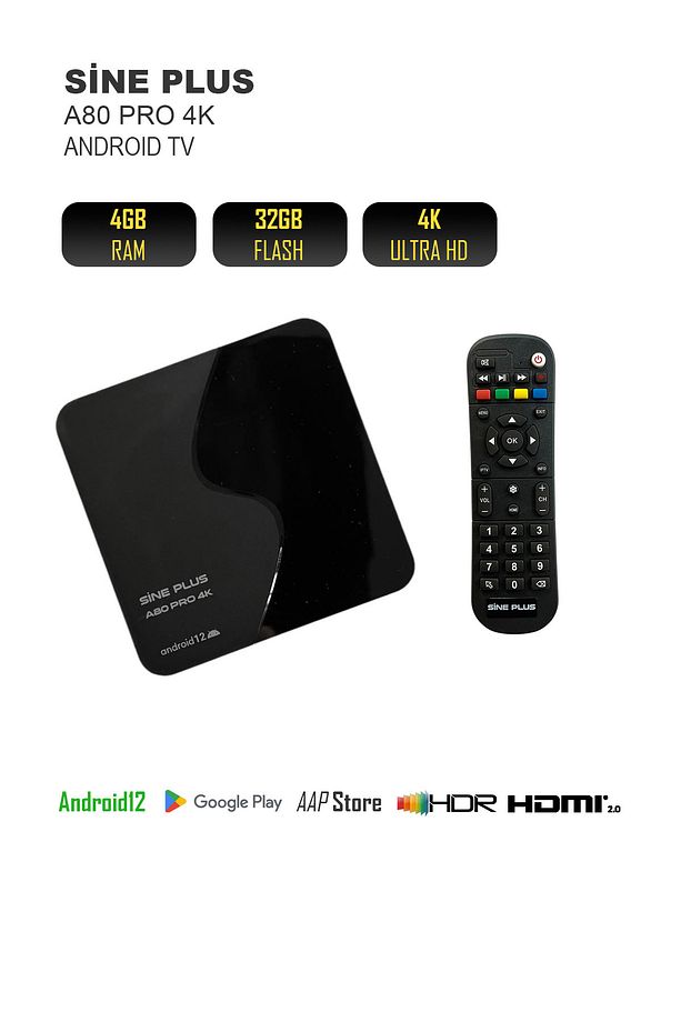 A80 Quad Core Arm A53 64 Bit Cpu Pro 4k 32gb Hafıza Android 12 Sınırsız Tv Paketi Tv Box 4k Uhd - 5