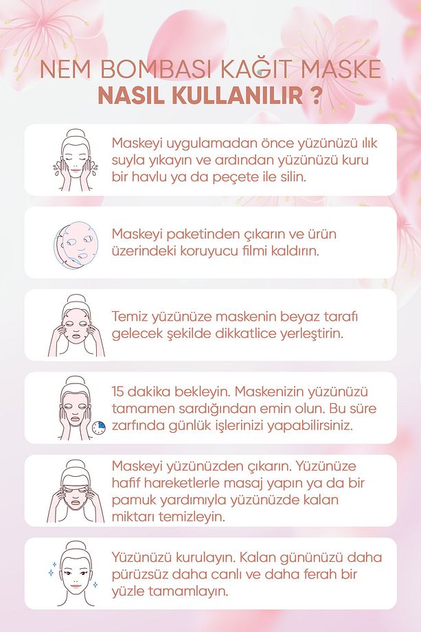 Somon Yağı Hyaluronik Asit Nem Bombası Kağıt Yüz Maskesi 15 ml - 8