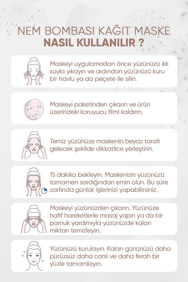 Collagen Provitamin B5 Nem Bombası Kağıt Yüz Maskesi 15 ml - 8