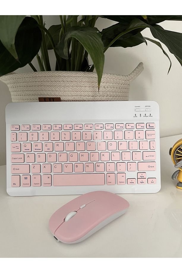 Taşınabilir Şarjlı Bluetooth Klavye+Mause set (Android/Windows/İos Uyumlu) Yeni model. - 1