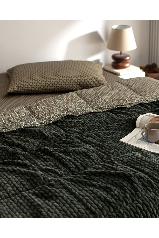 Vincent Tek Kişilik Wellsoft Comforter Set - Yeşil - 2