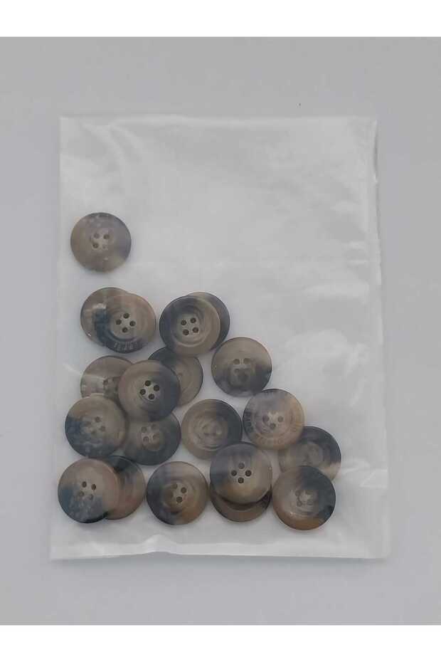 Marble Patterned 2.3 cm Diameter Polyester Button 20 Pieces. - 4