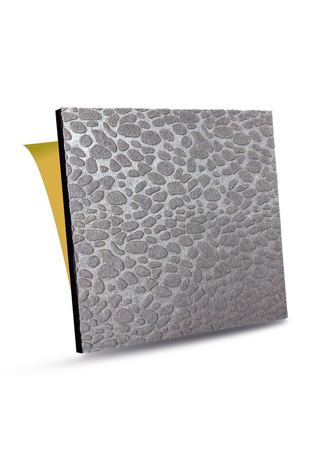 Gri EMBOS Keçe Ses Ve Isı Yalıtım Paneli 40x40 cm - 6 Adet/1 m² - 1