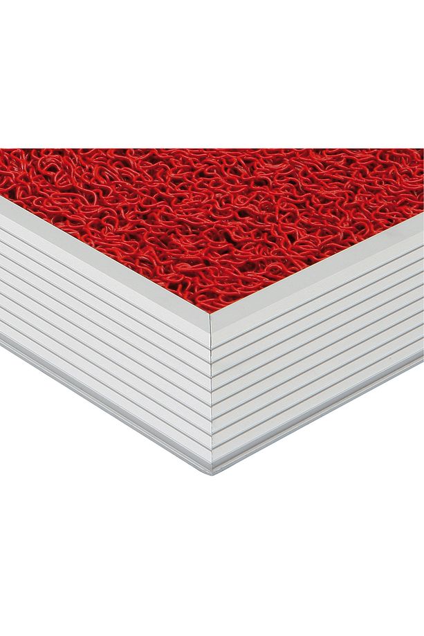 Galvaniz Hazneli Hijyen Paspas - 68x98cm - Kırmızı - 3
