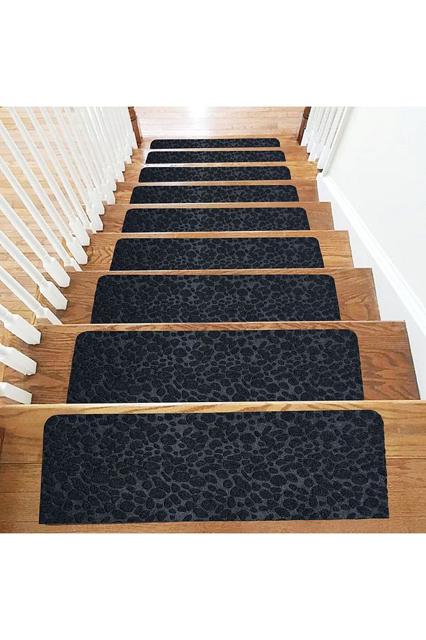 Antrasit Kaydırmaz Keçe Merdiven Matı 22x75 Cm - 7 Adet - 8