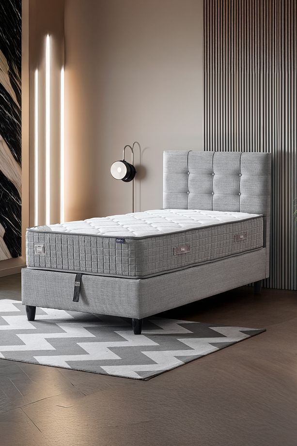 AE-7812 Mimoza Çift Kişilik Baza Başlık 2'li Set Sandıklı  (YATAK DAHİL DEĞİLDİR) - 3