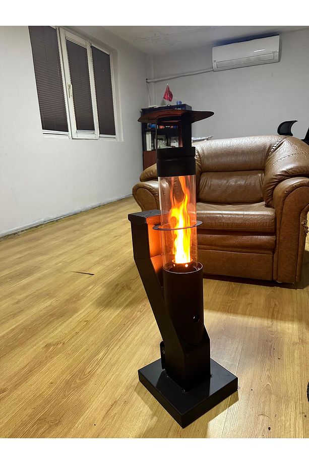 Camlı Roket Tipi Mini Pelet Soba - 5