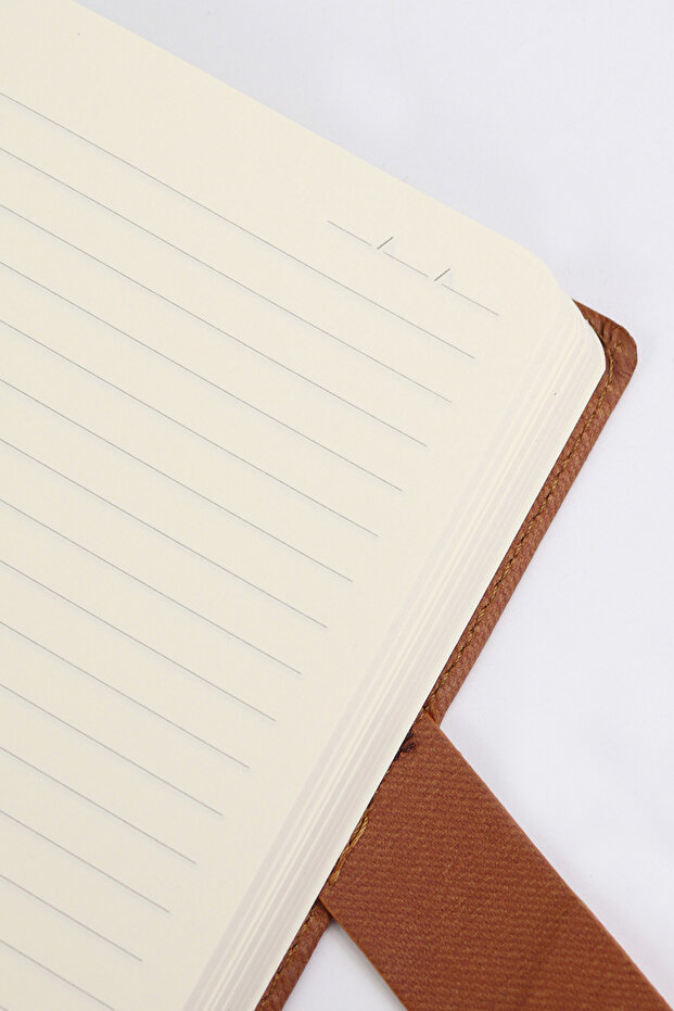 Brown Striped Magnet Notebook - 3