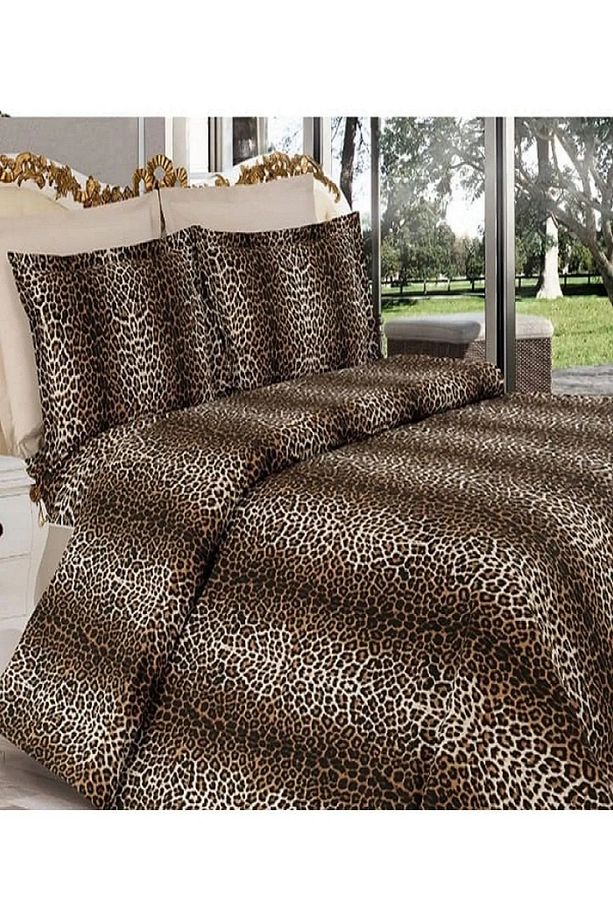 SET - Leopar desenli Tek Kişilik Nevresim Seti - 1