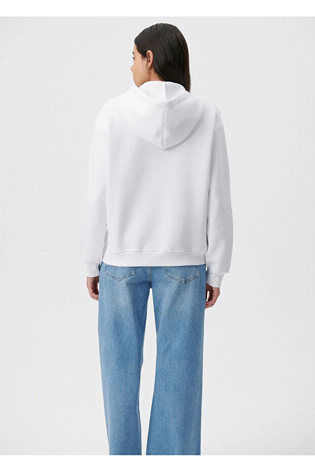 Kapüşonlu Basic Sweatshirt - 2