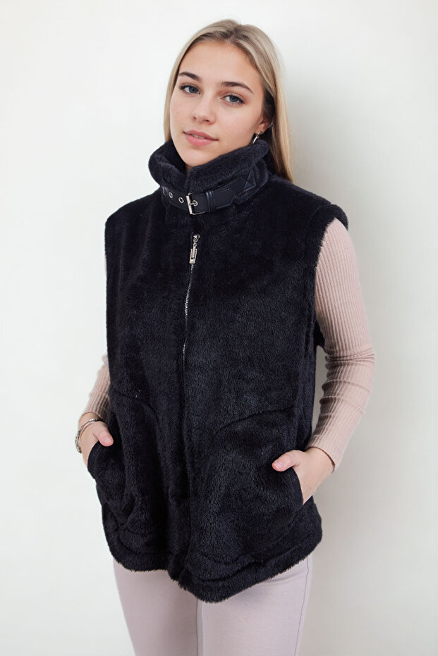 Vestă de blană de pluș - 6