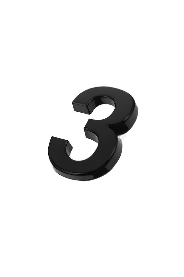 Yapışkanlı Kapı Numarası Küçük Boy 50 mm 5 cm Numara 3 Rakam Üç Sayısı Siyah Renk Numaralar 1 Adet - 5