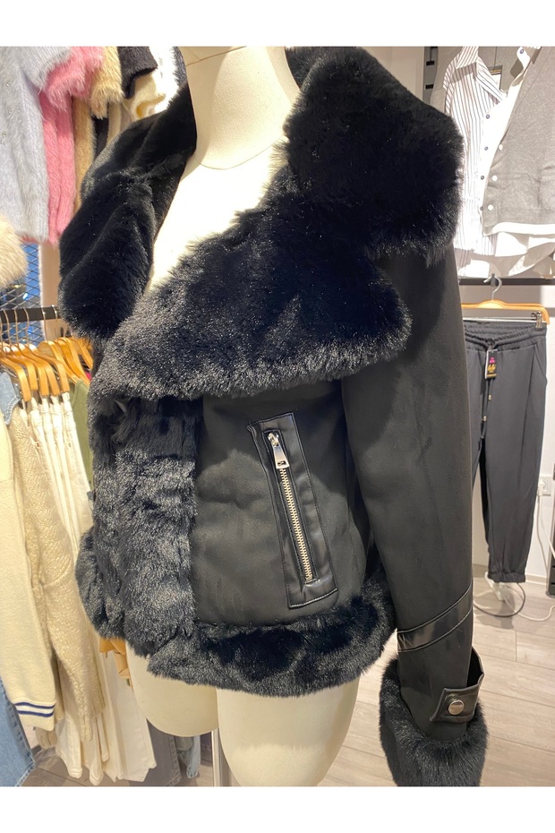 kürk detaylı mont - 2