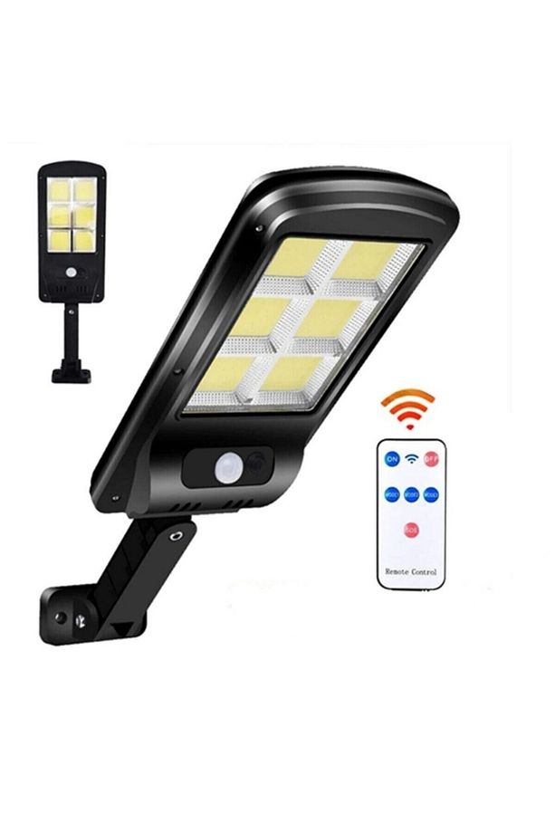2 Adet Solar Güneş Enerjili Hareket Sensörlü Kumandalı 3 Modlu Led Bahçe Sokak Lambası - 1