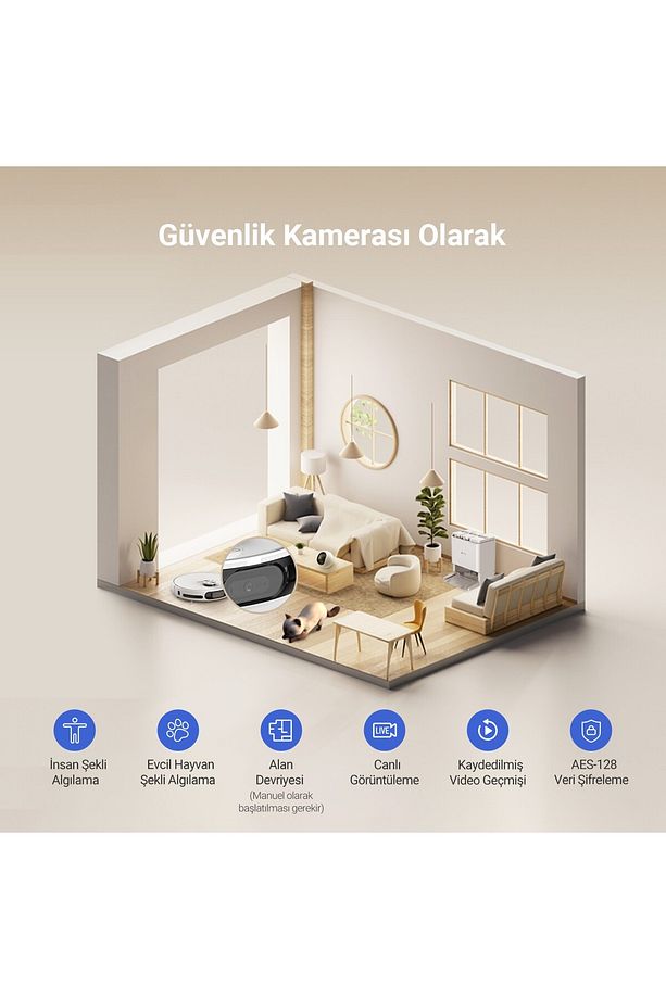 Ezvız RS20 Pro Robot Süpürge, Hepsi Bir Arada, 7200PA, Sıcak Su ile Paspas Yıkama, Sıcak Hava ile Pa - 4