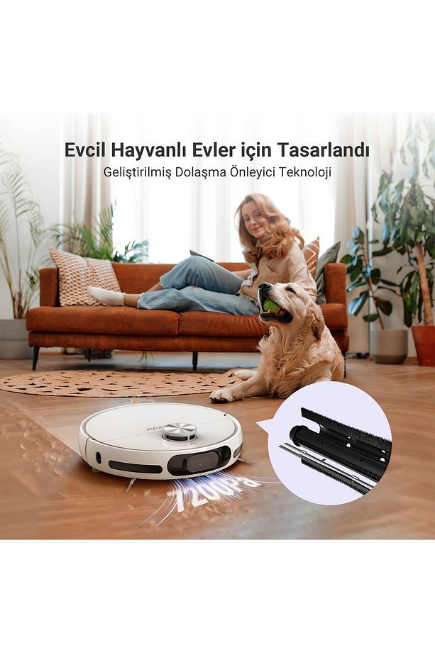 Ezvız RS20 Pro Robot Süpürge, Hepsi Bir Arada, 7200PA, Sıcak Su ile Paspas Yıkama, Sıcak Hava ile Pa - 7