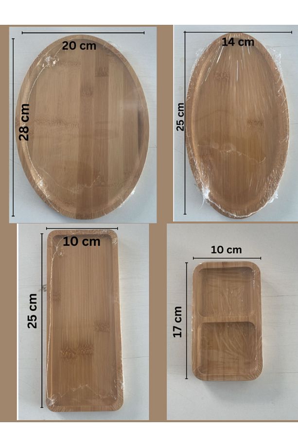 Bambu 19 Parça 6 Kişilik Doğa Serisi Kahvaltı Seti,kahvaltı Takımı,sunum Servis Set Pasta Tabak - 7
