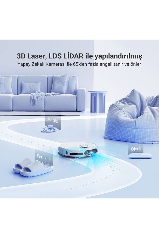 Ezvız RS20 Pro Robot Süpürge, Hepsi Bir Arada, 7200PA, Sıcak Su ile Paspas Yıkama, Sıcak Hava ile Pa - 8
