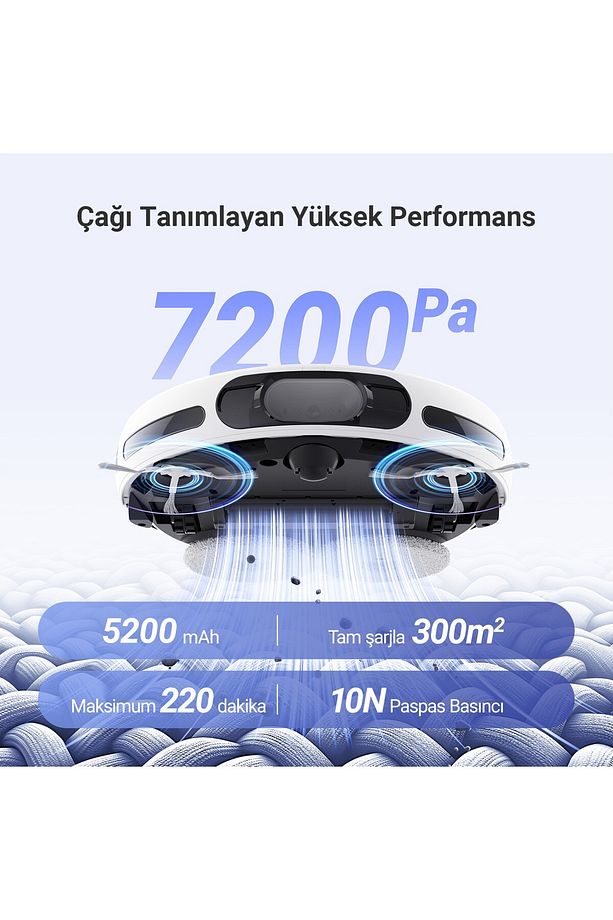 Ezvız RS20 Pro Robot Süpürge, Hepsi Bir Arada, 7200PA, Sıcak Su ile Paspas Yıkama, Sıcak Hava ile Pa - 5